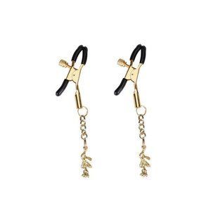 Затискачі для сосків з трояндою Liebe Seele Rose Pendant Nipple Clamps Gold зображення