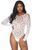 Ажурне боді з рукавами Leg Avenue Snap crotch thong back teddy White, розмір S/M зображення