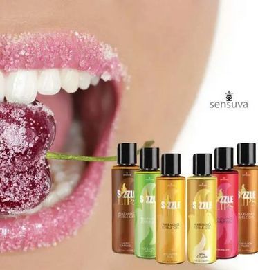 Їстівний зігріваючий масажний гель Sensuva Sizzle Lips Pina Colada, Піна Колада (125 мл) зображення