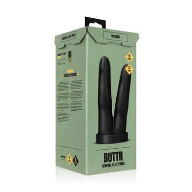 Анальна пробка-пальці з присоскою BUTTR Victory Double Finger Butt Plug (діаметр 8 см) зображення