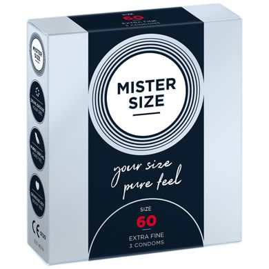 Презервативи тонкі Mister Size pure feel, розмір 60 (3 шт) зображення
