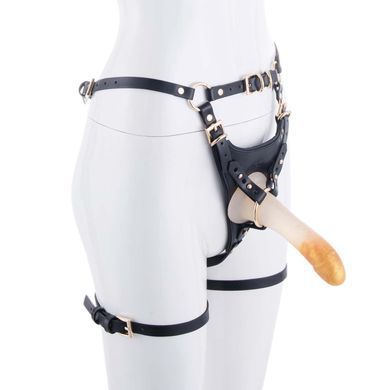 Страпон с ременями LOCKINK SEVANDA Queen Sheba Strapon Golden Dildo (диаметр 4,2 см) картинка
