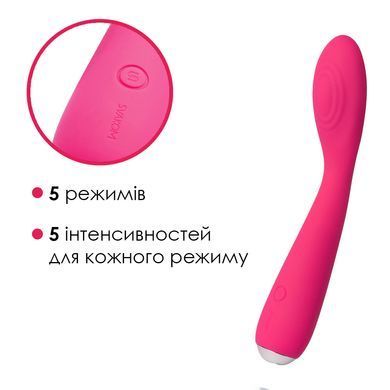Вибратор для клитора и точки G Svakom Iris Plum Red (диаметр 2,9 см) картинка