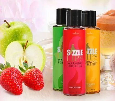 Їстівний зігріваючий масажний гель Sensuva Sizzle Lips Pina Colada, Піна Колада (125 мл) зображення