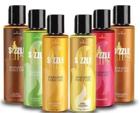 Їстівний зігріваючий масажний гель Sensuva Sizzle Lips Pina Colada, Піна Колада (125 мл) зображення