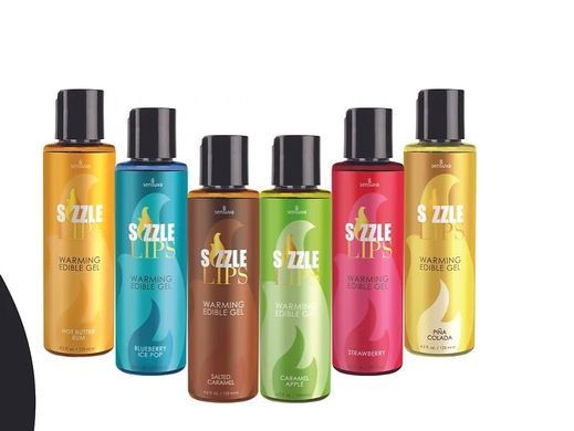 Їстівний зігріваючий масажний гель Sensuva Sizzle Lips Pina Colada, Піна Колада (125 мл) зображення