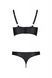 Комплект з еко-шкіри з люверсами та ремінцями: бра та трусики Passion Malwia Bikini black, розмір 6XL/7XL картинка 4
