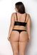 Комплект з еко-шкіри з люверсами та ремінцями: бра та трусики Passion Malwia Bikini black, розмір 6XL/7XL картинка 2