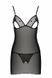 Сорочка з вирізами на грудях + стринги Passion LOVELIA CHEMISE black, розмір L/XL картинка 5