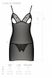 Сорочка с вырезами на груди + стринги Passion LOVELIA CHEMISE black, размер L/XL картинка 7