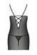 Сорочка с вырезами на груди + стринги Passion LOVELIA CHEMISE black, размер L/XL картинка 6