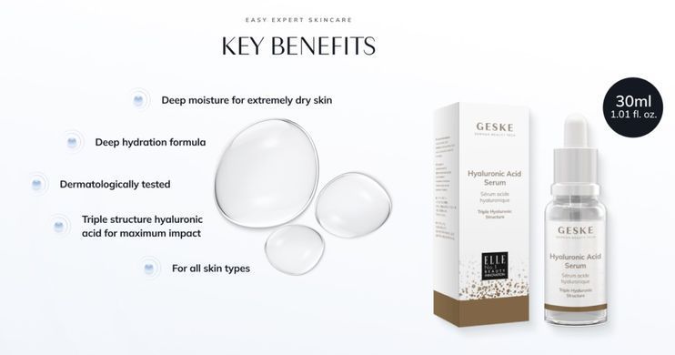 Сироватка з гіалуроновою кислотою GESKE Hyaluronic Acid Serum (30 мл) зображення