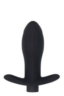 Анальна пробка з вібрацією MAI Attraction Toys №87 Black (діаметр 3,5 см, довжина 11см) зображення