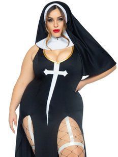 Рольовий костюм черниці-грішниці Leg Avenue Sultry Sinner, розмір 1X-2X зображення