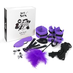 Набір БДСМ Art of Sex Soft Touch BDSM Set, фіолетовий (9 предметів) зображення