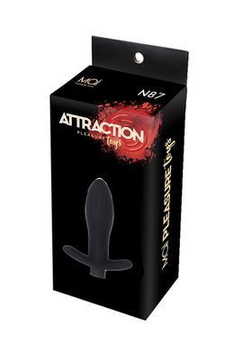 Анальная пробка с вибрацией MAI Attraction Toys №87 Black (диаметр 3,5 см, длина 11см) картинка