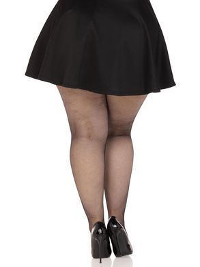 Колготки у сіточку Leg Avenue Spandex micro net tights Black, розмір 1X/2X зображення