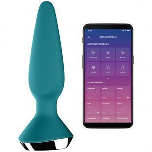Анальна смарт-вібропробка Satisfyer Plug-ilicious 1 Petrol (діаметр 3,3 см) зображення