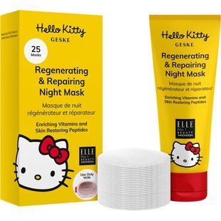 Регенерирующая и восстановительная ночная маска GESKE Regenerating Repairing Night Mask by Hello Kitty Oval (50 мл + 25 салфеток) картинка