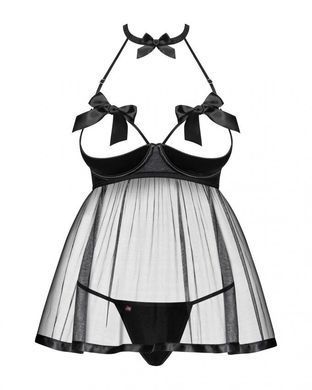 Откровенная рубашка + трусики JSY JS228164 Black, размер S/M картинка