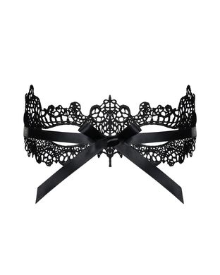 Ажурна маска на очі зі стрічками-зав'язками Obsessive A701 mask One size зображення