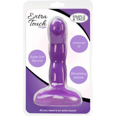Насадка на палець для стимуляції ерогенних зон Simple True Extra Touch Finger Dong Purple зображення