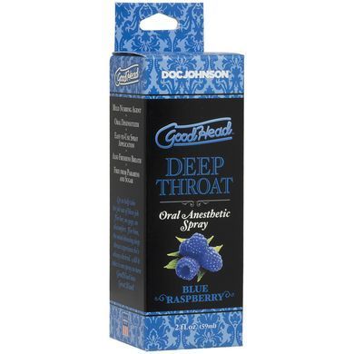 Спрей для мінету Doc Johnson GoodHead DeepThroat Spray Blue Raspberry (59 мл) зображення