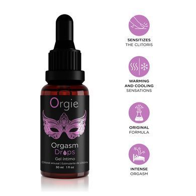 Возбудительные капли для клитора Orgie Orgasm Drops Gel Intimo (30 мл) тепло+холод картинка