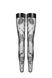 Самоподдерживающие фатиновые чулки с узором Noir Handmade F243 Tulle stockings with patterned flock embroidery, размер S картинка 3