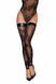 Самоподдерживающие фатиновые чулки с узором Noir Handmade F243 Tulle stockings with patterned flock embroidery, размер S картинка 5