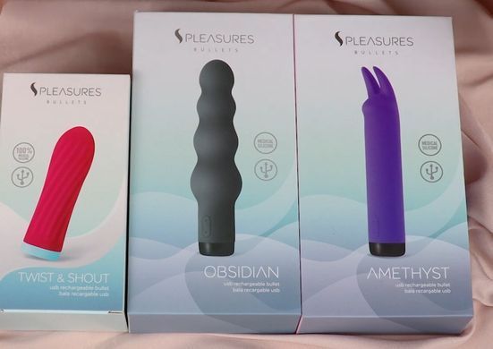 Вибратор рельефный S Pleasures Bullets Obsidian (диаметр 4,2 см) картинка