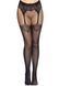 Колготки-сітка з візерунком Leg Avenue Fishnet tights with backseam Black O/S картинка 1