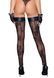 Самоподдерживающие фатиновые чулки с узором Noir Handmade F243 Tulle stockings with patterned flock embroidery, размер S картинка 2
