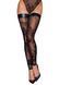 Самоподдерживающие фатиновые чулки с узором Noir Handmade F243 Tulle stockings with patterned flock embroidery, размер S картинка 1