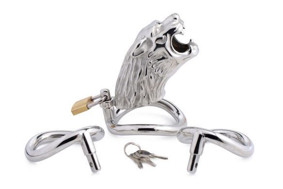 Клетка для члена с замочком Master Series Tiger King Cock Cage With Lock картинка