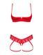 Откровенный комплект с кружевом Obsessive Ingridia 2-pcs crotchless set, размер XL/2XL картинка 3