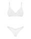 Ніжний комплект: бюст та трусики Obsessive Alissium 2-pcs set White, розмір XS/S картинка 3