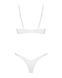 Ніжний комплект: бюст та трусики Obsessive Alissium 2-pcs set White, розмір XS/S картинка 4