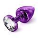 Анальная пробка со стразом Diogol ANNI round purple 35мм картинка
