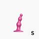 Насадка для страпона Strap-On-Me Dildo Plug Beads Framboise Metallic, розмір S (діаметр 4 см) зображення