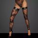 Самоподдерживающие фатиновые чулки с узором Noir Handmade F243 Tulle stockings with patterned flock embroidery, размер S картинка 6