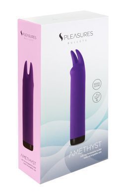 Вибратор с ушками S Pleasures Bullets Amethyst (диаметр 2,8 см) картинка