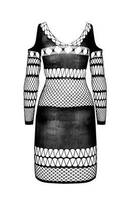 Невероятное платье-сетка Passion BS105 One Size, black картинка