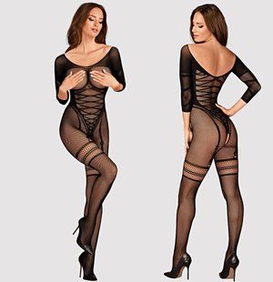Збудливий бодістокінг із доступом Obsessive Bodystocking G329, розмір S/M/L зображення
