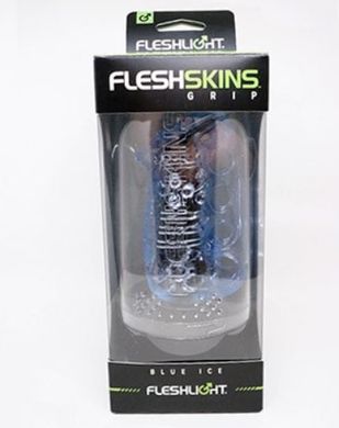 Мастурбатор з отворами для пальців Fleshlight Fleshskins Grip Blue Ice зображення