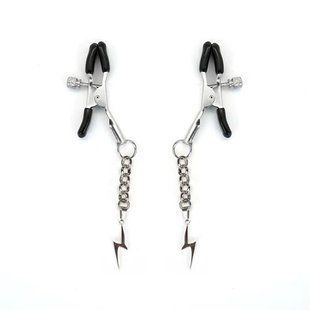 Затискачі для сосків з блискавкою Liebe Seele Lightning Nipple Clamps Silver зображення