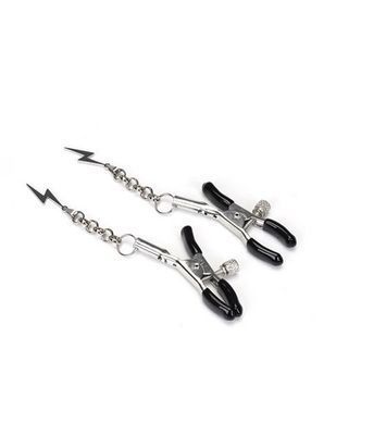 Зажимы для сосков с молнией Liebe Seele Lightning Nipple Clamps Silver картинка