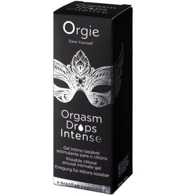 Збуджувальні краплі для клітора посилені Orgie Orgasm Drops Intense (30 мл) тепло+холод, смак яблука зображення