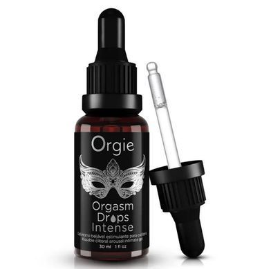 Збуджувальні краплі для клітора посилені Orgie Orgasm Drops Intense (30 мл) тепло+холод, смак яблука зображення