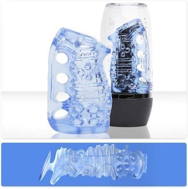 Мастурбатор з отворами для пальців Fleshlight Fleshskins Grip Blue Ice зображення